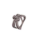 Knotted Style CZ Gems Adorned Ring