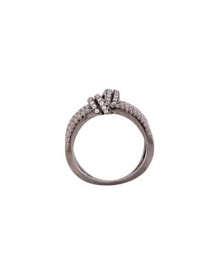 Knotted Style CZ Gems Adorned Ring 2