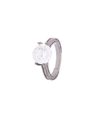 Round Cut CZ Gemstone Adorned Ring 1