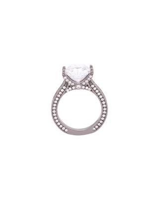 Round Cut CZ Gemstone Adorned Ring 2