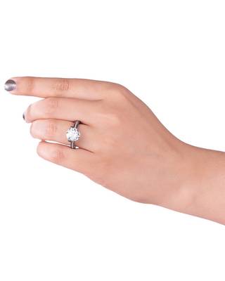Round Cut CZ Gemstone Adorned Ring 3