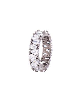 Irregular Cut CZ Gems Adorned Ring 1