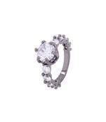 Zircon Gems Adorned Statement Ring