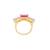 Emerald Cut Zircon Gem Adorned Ring