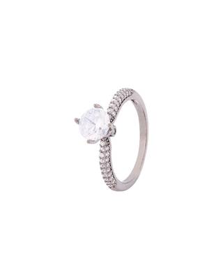 Three Prong Setting CZ Gem Ring 1