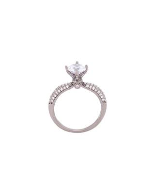 Three Prong Setting CZ Gem Ring 2