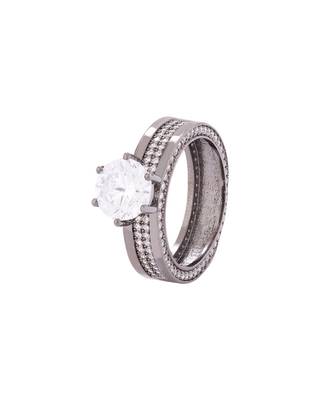 CZ Gem Embellished Band Ring 1