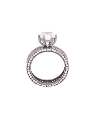 CZ Gem Embellished Band Ring 2
