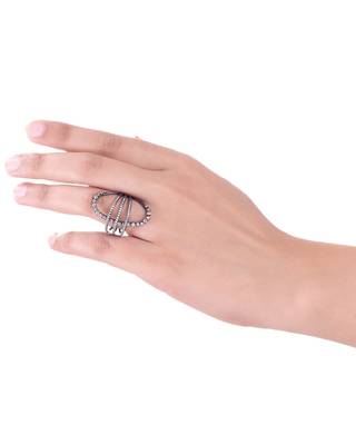 Geometric Design Brass Ring 3