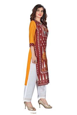 Multicolor printed rayon ethnic-kurtis 2