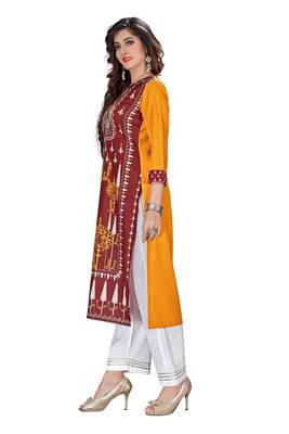 Multicolor printed rayon ethnic-kurtis 3