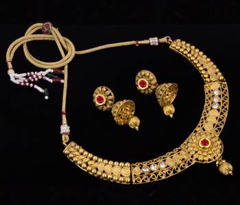 Piah Fashion Choker Elegant Alloy Kundan Drop
 Necklace set For Women & girls 3