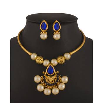 Piah Fashion Alloy elegant  Necklace Set For Women & girls 2