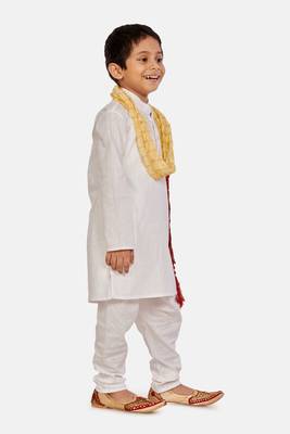 White plain pure cotton boys-kurta-pyjama 2
