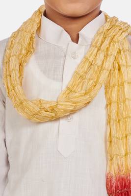 White plain pure cotton boys-kurta-pyjama 3