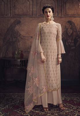 Light-chiku stone silk salwar 1