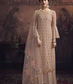 Light-chiku stone silk salwar