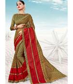 Sangam Prints Olive Green Kota Thread Work Traditional Saree