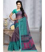 Sangam Prints Blue & Turquoise Kota Printed Traditional Saree
