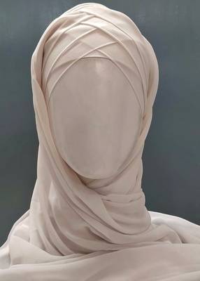 nazneen 3-layer turban hijab stitched light pink 1