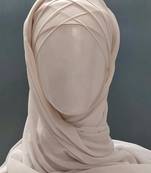 nazneen 3-layer turban hijab stitched light pink