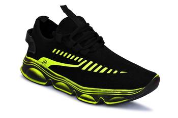 Weiler Men's Black Mesh Running Sport Shoes 1