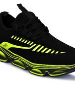 Weiler Men's Black Mesh Running Sport Shoes