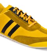 Weiler Men's Yellow Mesh Sneaker Casual Shoes