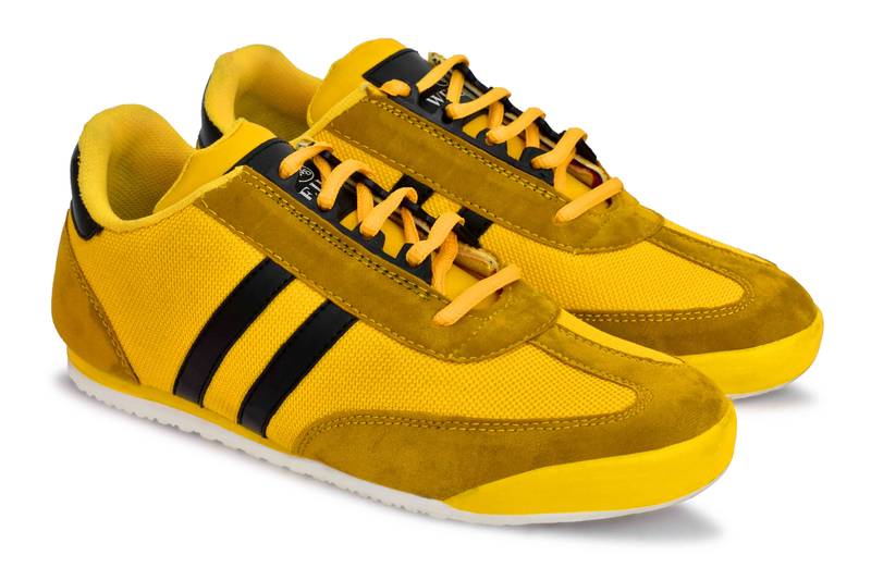 Weiler Men's Yellow Mesh Sneaker Casual Shoes