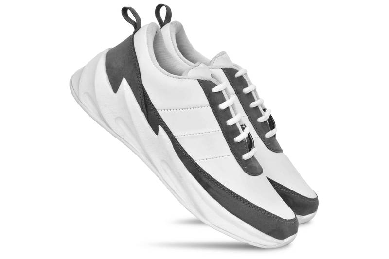 Weiler Men's White Mesh Running Sport Shoes