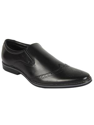 Vardhra Men's Black Genuine Leather Brogue Formal Shoes 1