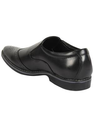 Vardhra Men's Black Genuine Leather Brogue Formal Shoes 2