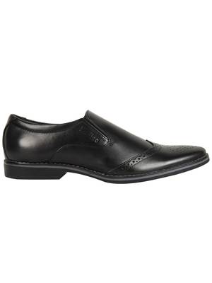 Vardhra Men's Black Genuine Leather Brogue Formal Shoes 3