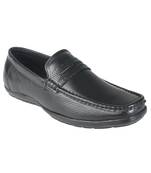 Vardhra Men's Black Genuine Leather Casual Loafer