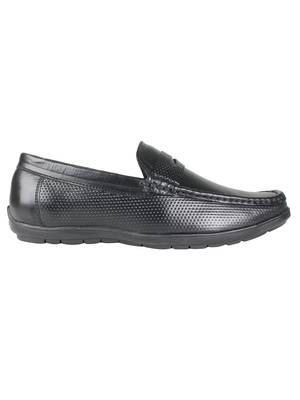 Vardhra Men's Black Genuine Leather Casual Loafer 2