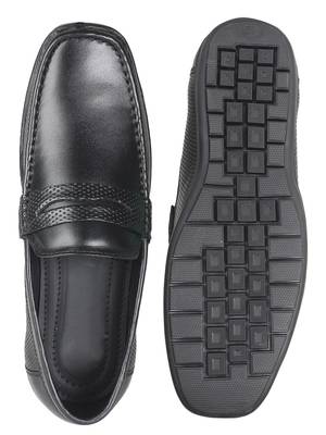 Vardhra Men's Black Genuine Leather Casual Loafer 4