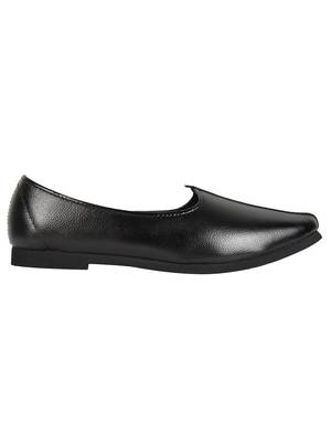 Vardhra Men's Black Genuine Leather Casual Mojaris/Jutti 3