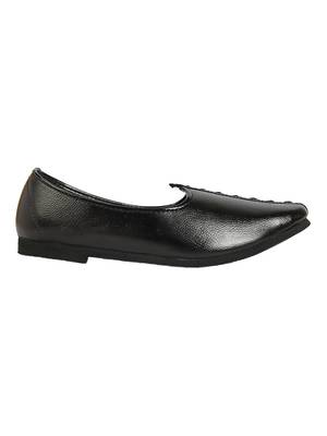Vardhra Men's Black Genuine Leather Casual Mojaris/Jutti 3