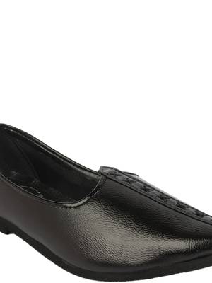 Vardhra Men's Black Genuine Leather Casual Mojaris/Jutti 5