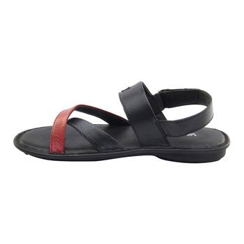 Vardhra Men's Black Genuine Leather Casual Sandal 4