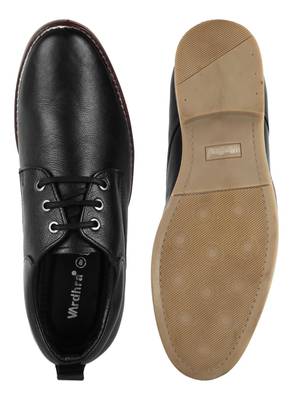 Vardhra Men's Black Genuine Leather Casual Sneaker Casual Shoes 5