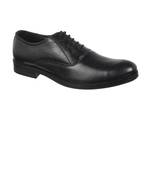 Vardhra Men's Black Genuine Leather Derby Formal Shoes