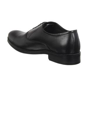 Vardhra Men's Black Genuine Leather Derby Formal Shoes 2