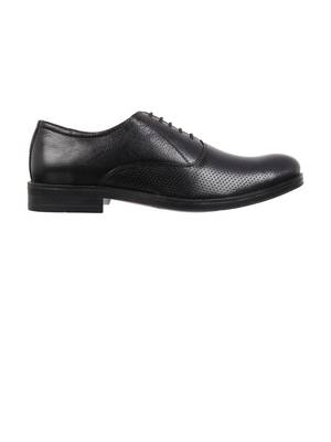 Vardhra Men's Black Genuine Leather Derby Formal Shoes 3