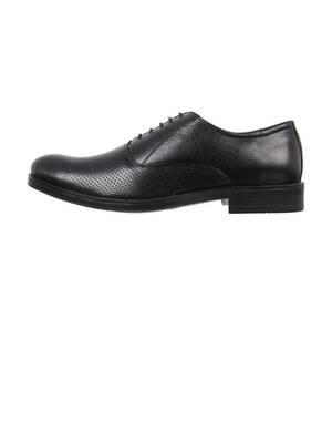 Vardhra Men's Black Genuine Leather Derby Formal Shoes 5