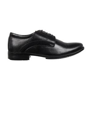 Vardhra Men's Black Genuine Leather Derby Formal Shoes 3