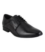 Vardhra Men's Black Genuine Leather Derby Formal Shoes