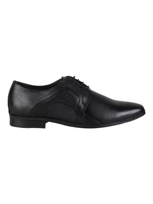 Vardhra Men's Black Genuine Leather Derby Formal Shoes 2