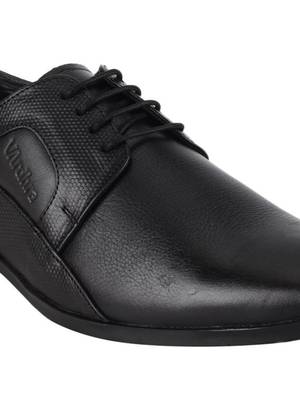Vardhra Men's Black Genuine Leather Derby Formal Shoes 5