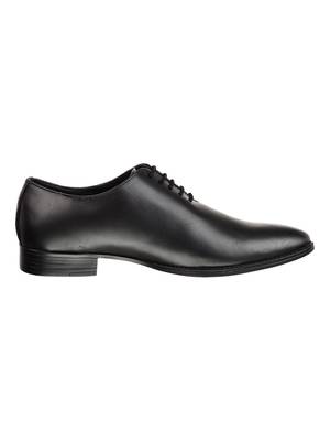 Vardhra Men's Black Genuine Leather Derby Formal Shoes 2